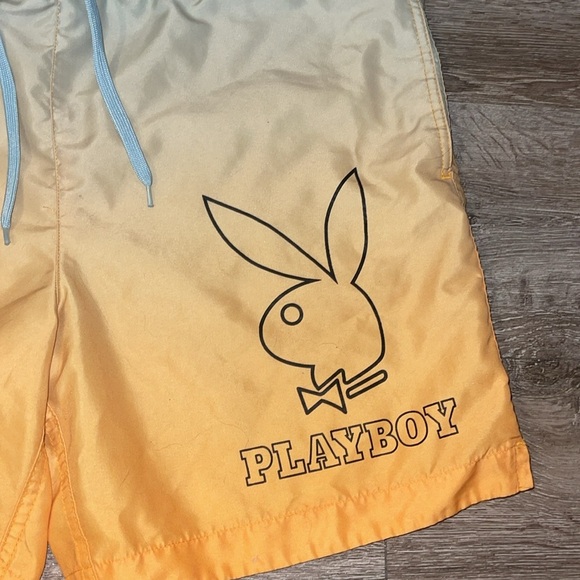 Pacsun playboy bunny men’s swim trunks size medium orange ombré - Picture 2 of 5